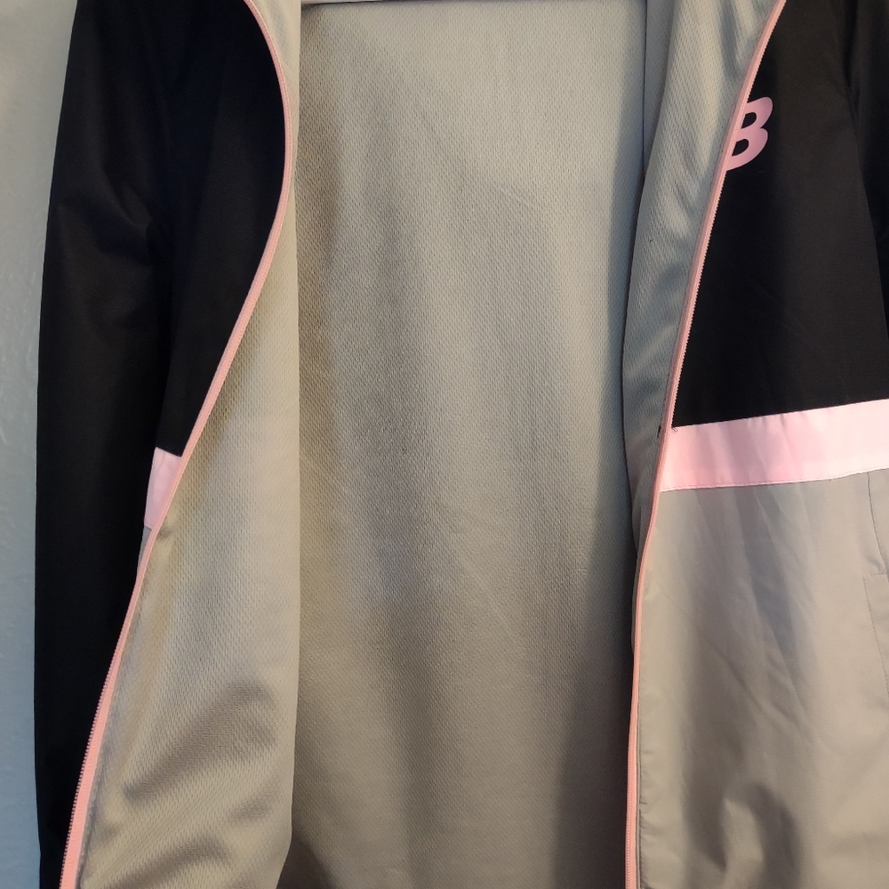New Balance Hooded Fully Lined Color Block Windbreaker Jacket Size Medium - Picture 13 of 16